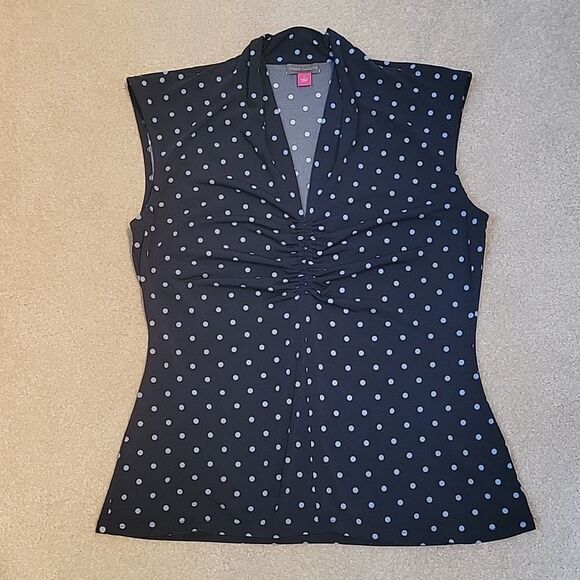 Vince Camuto polka dot sleeveless shirt - Picture 4 of 9